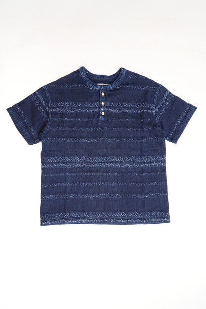 SASHIKO HENRY SHIRT - INDIGO