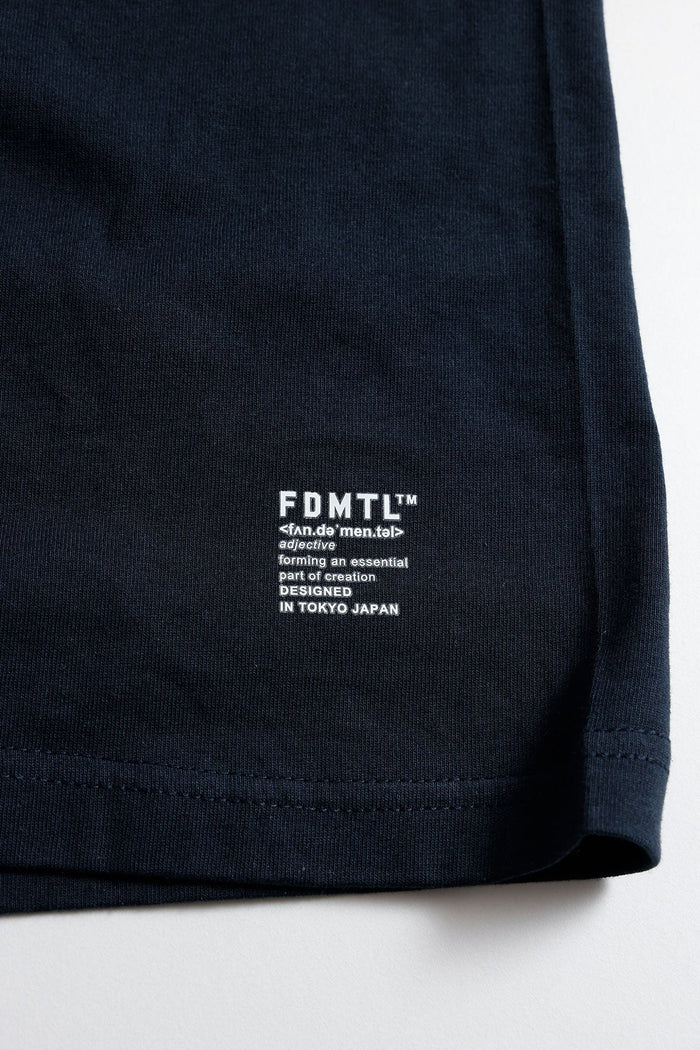 SASHIKO PATCHWORK TEE (FA25) - NAVY