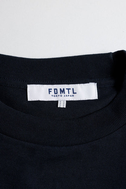 SASHIKO PATCHWORK TEE (FA25) - NAVY