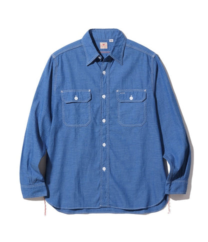 SC25513 VAT DYE WORK SHIRT - BLUE