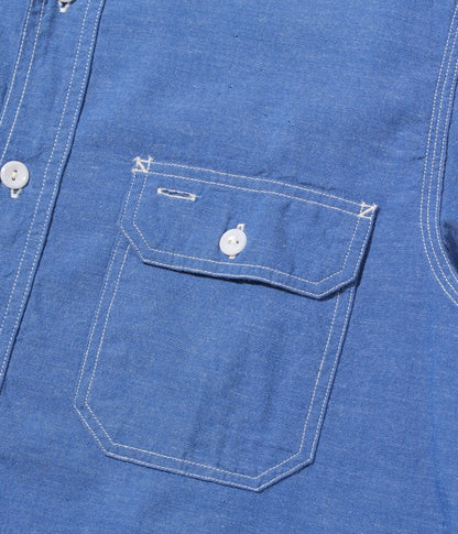 SC25513 VAT DYE WORK SHIRT - BLUE