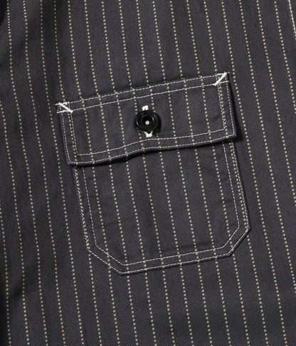 SC29585 FICTION ROMANCE 8.5oz. BLACK WABASH STRIPE WORK SHIRT - BLACK WABASH