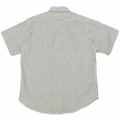 SC37944 HICKORY STRIPE S/S WORK SHIRT - OFF WHITE