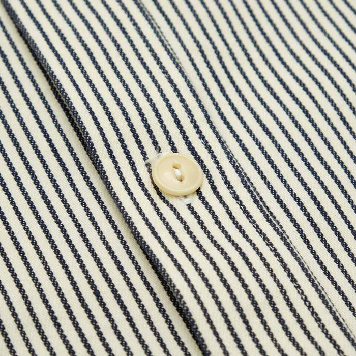 SC37944 HICKORY STRIPE S/S WORK SHIRT - OFF WHITE