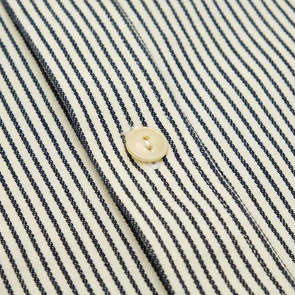 SC37944 HICKORY STRIPE S/S WORK SHIRT - OFF WHITE
