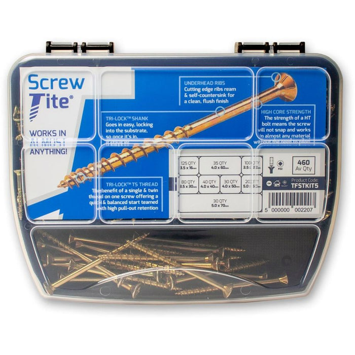 Screw-Tite Compact Organiser (Pack Of 460 Pozi Screws)