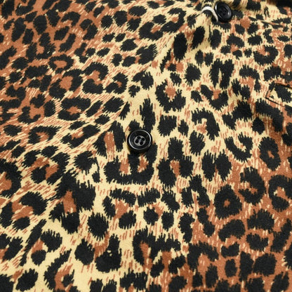 SE29576 Flannel Sports Shirt "LEOPARD x PLAIN" - YELLOW