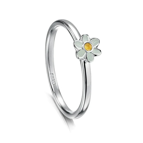 Sheila Fleet Daisies at Dawn Petite Enamel Ring in Sterling Silver (ER0236-SUNSH)