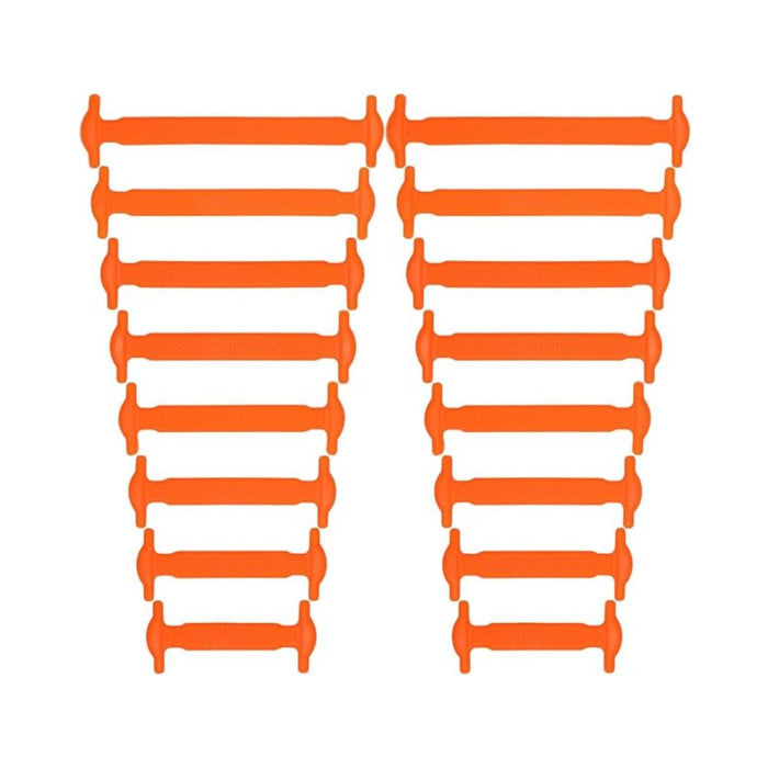 Orange / One Size Fits Most / Silicone No-Tie Shoelaces