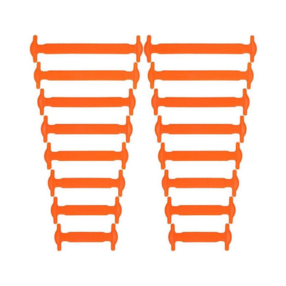 Orange / One Size Fits Most / Silicone No-Tie Shoelaces