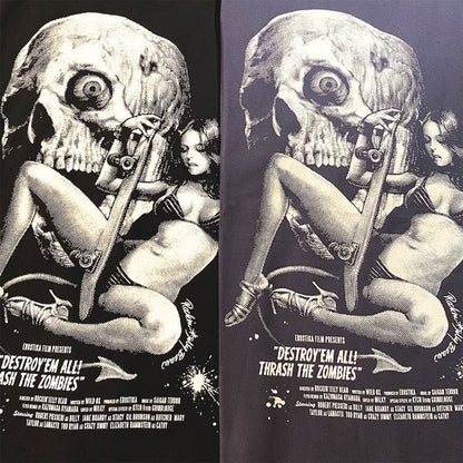 "Skull Skater Girl" TEE S/S - BLACK