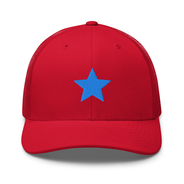 Red / One Size Fits Most / Trucker Hat | Embroidered Star