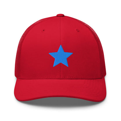 Red / One Size Fits Most / Trucker Hat | Embroidered Star