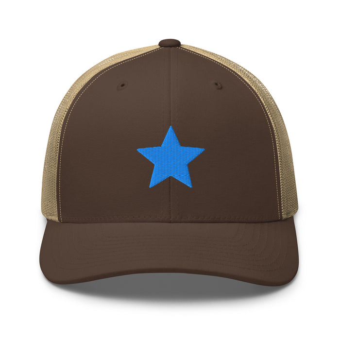 Brown/ Khaki / One Size Fits Most / Trucker Hat | Embroidered Star