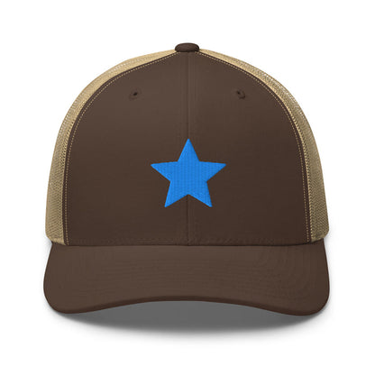Brown/ Khaki / One Size Fits Most / Trucker Hat | Embroidered Star