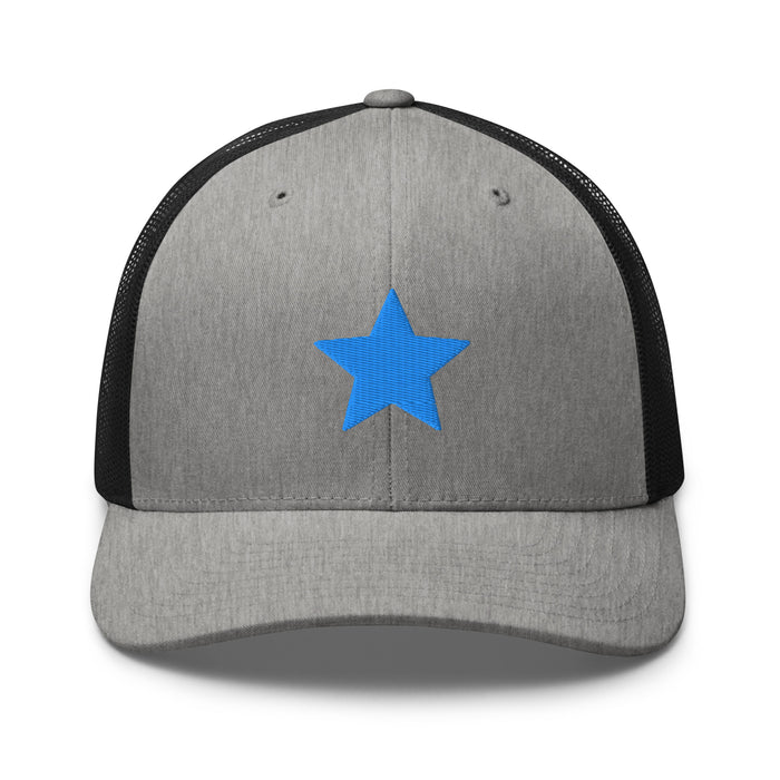 Heather/ Black / One Size Fits Most / Trucker Hat | Embroidered Star
