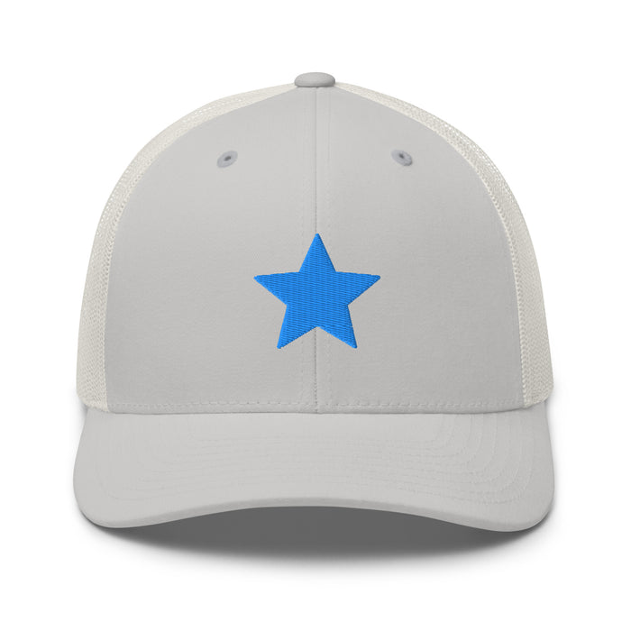 Silver / One Size Fits Most / Trucker Hat | Embroidered Star