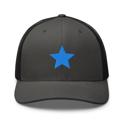 Charcoal/ Black / One Size Fits Most / Trucker Hat | Embroidered Star