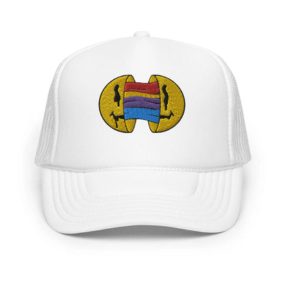 White / One Size Fits Most / Smiley Face Hat | Embroidered