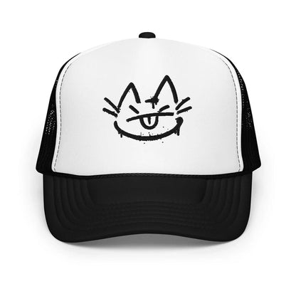 Black / White / Black / One Size Fits Most / Trucker Hat | Embroidered