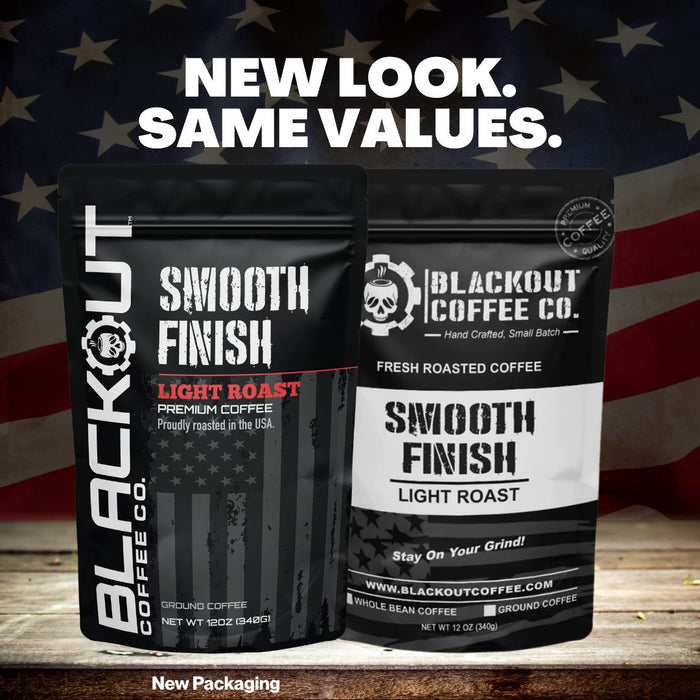 Smooth Finish Coffee Bag 12oz Blackout Coffee