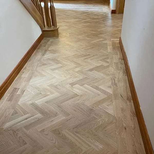 Solid European Oak Herringbone - 70mm – Rustic Grade - Natural Unfinished