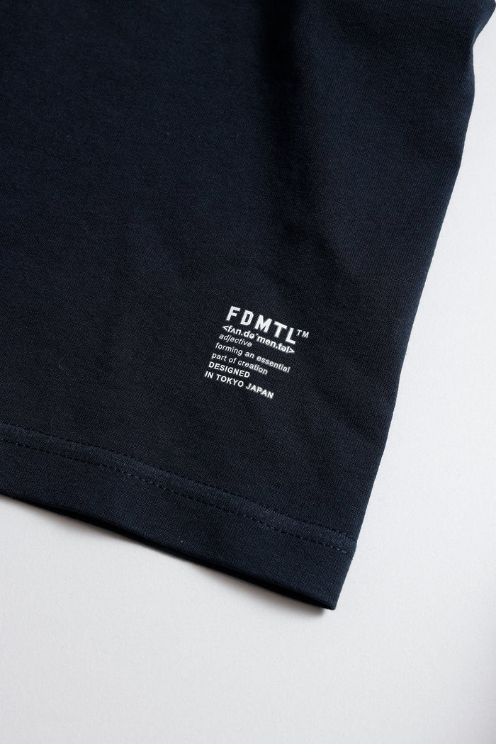 SQUARE JACQUARD TEE (FA25) - NAVY