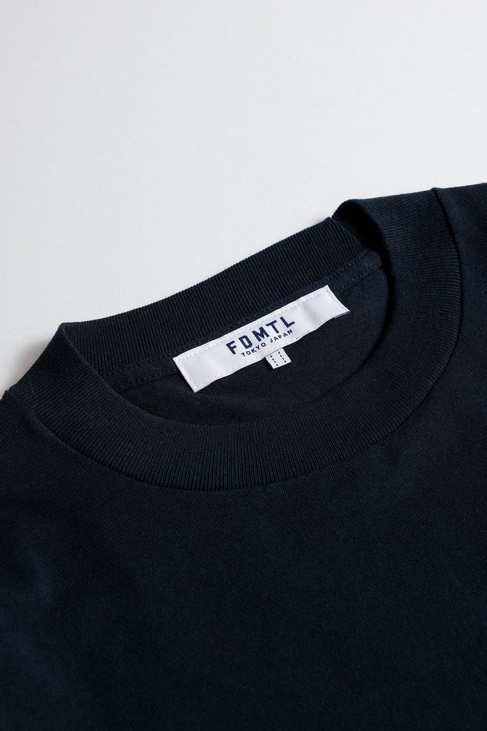 SQUARE JACQUARD TEE (FA25) - NAVY