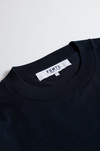 SQUARE JACQUARD TEE (FA25) - NAVY
