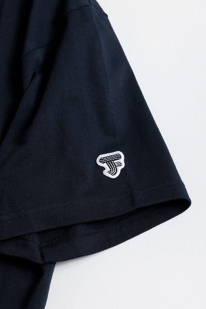 SQUARE JACQUARD TEE (FA25) - NAVY
