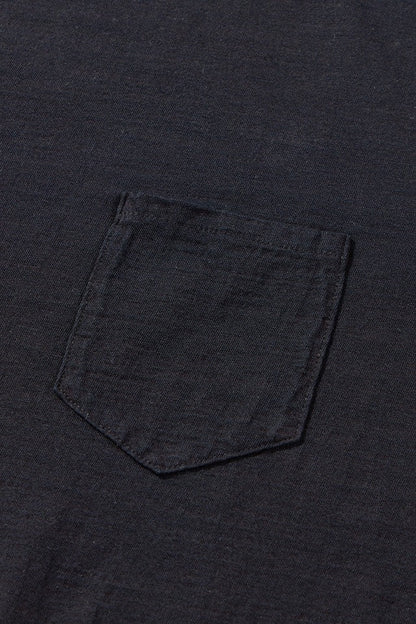 SS-5396-IDBK Ribbed Cuff Pocket T-shirt - INDIGO BLACK