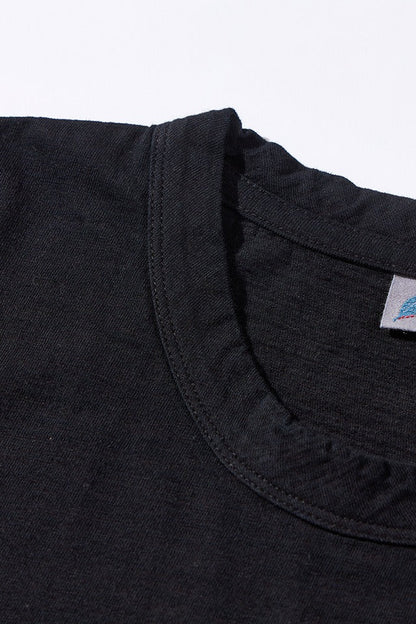 SS-5396-IDBK Ribbed Cuff Pocket T-shirt - INDIGO BLACK