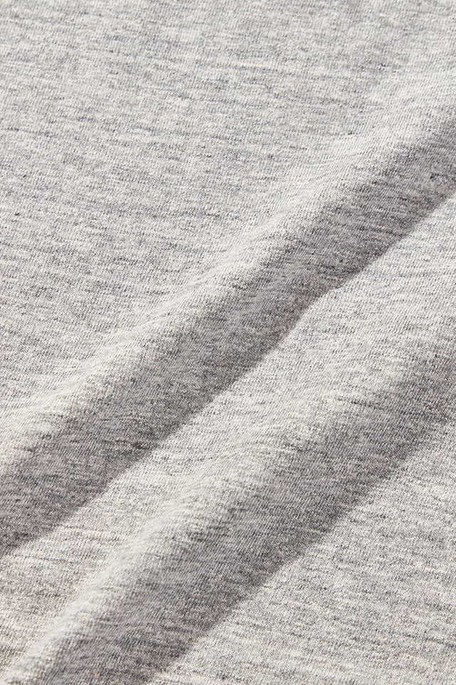 SS-5397-LGY Ribbed Cuff Henley Neck T-shirt - LIGHT HEATHER GRAY