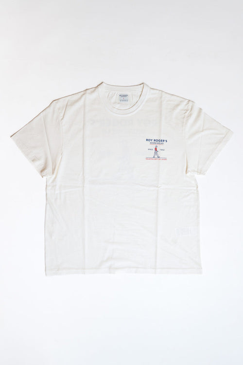 T-SHIRT POCKET ROY ROGER'S WORKWEAR JERSEY - OFF WHITE