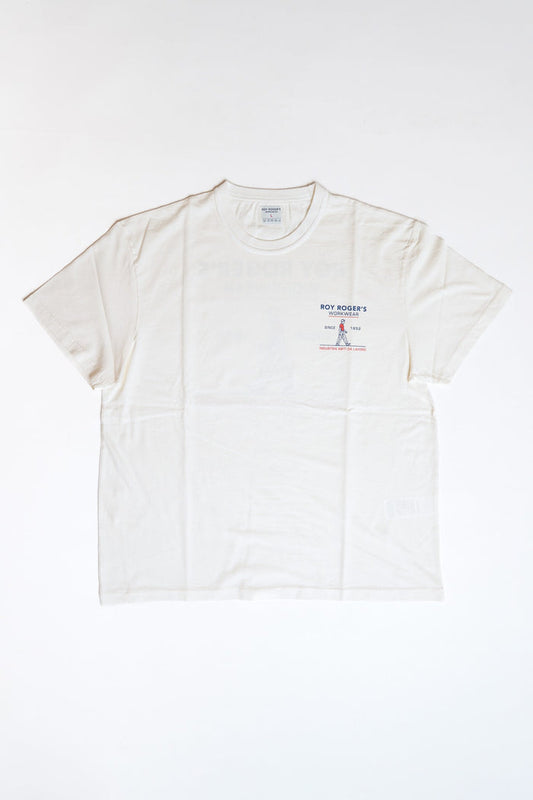 T-SHIRT POCKET ROY ROGER'S WORKWEAR JERSEY - OFF WHITE