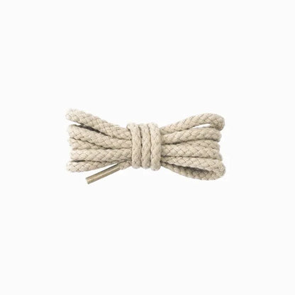 Beige thick rope laces for sneakerheads who want bold, fun shoelaces that help sneakers stand out.
