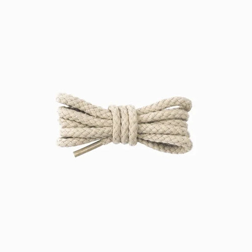 Beige thick rope laces for sneakerheads who want bold, fun shoelaces that help sneakers stand out.