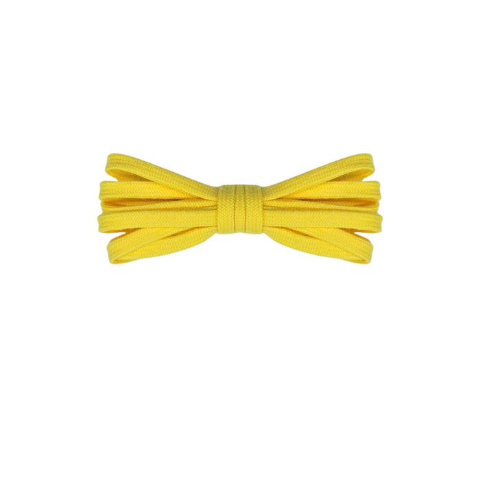 Golden yellow thin flat shoe laces 5mm for running shoes, soccer cleats and sneakers by Kicks Shoelaces