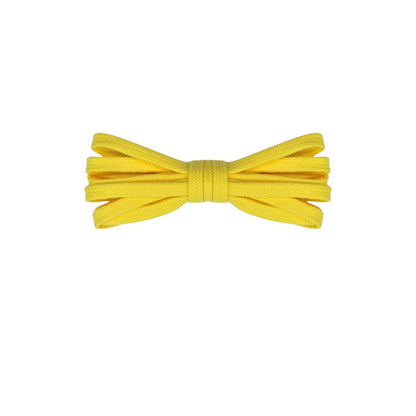 Golden yellow thin flat shoe laces 5mm for running shoes, soccer cleats and sneakers by Kicks Shoelaces
