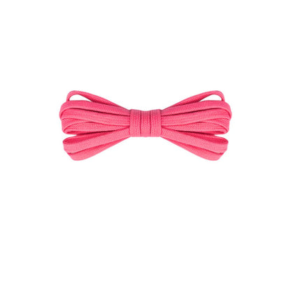 Hot pink thin flat shoe laces 5mm for running shoes, soccer cleats and sneakers by Kicks Shoelaces
