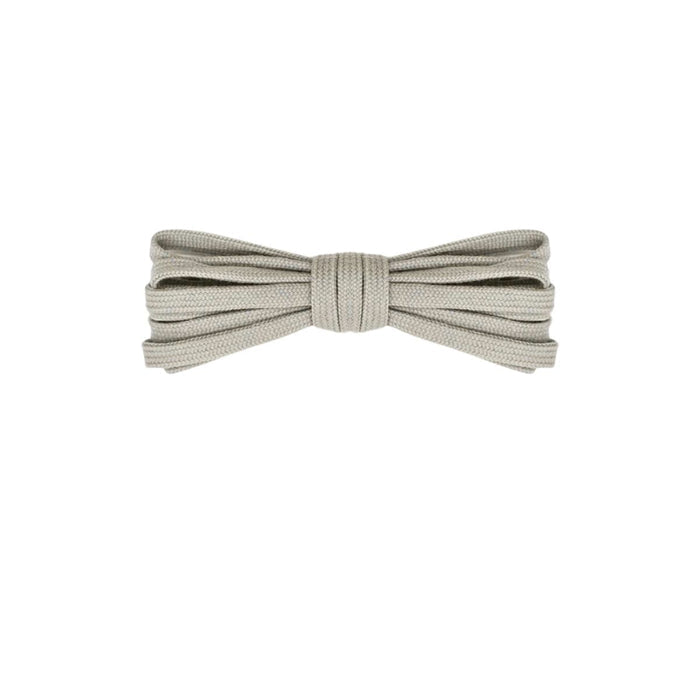 Light grey thin flat shoe laces 5mm for running shoes, soccer cleats and sneakers by Kicks Shoelaces