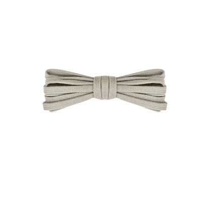 Light grey thin flat shoe laces 5mm for running shoes, soccer cleats and sneakers by Kicks Shoelaces