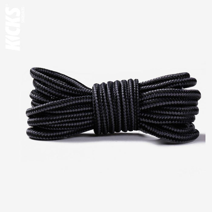 Dark Grey and Black / 120 CM / 47 IN / Timberland Laces | 4 mm