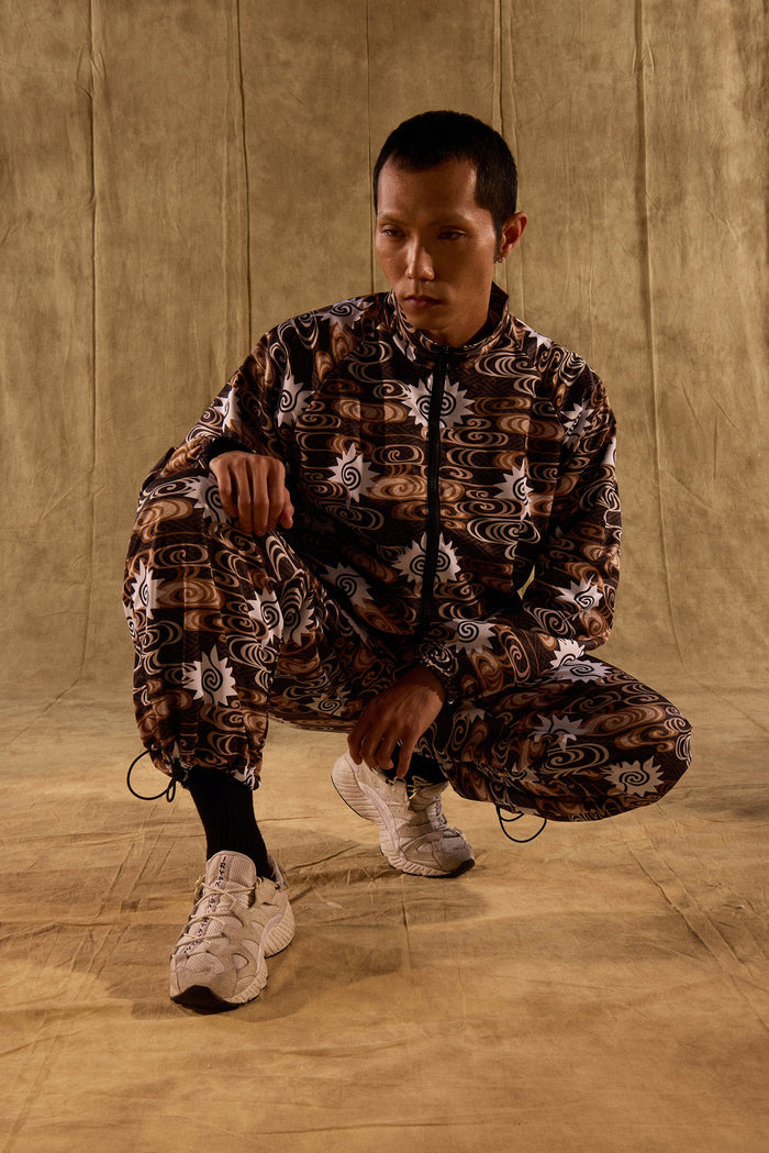 TOMAS TOMAS SPORTSWEAR PANTS - BLACK/BROWN