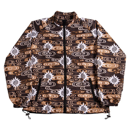TOMAS TOMAS ZIP-UP JACKET - BLACK/BROWN