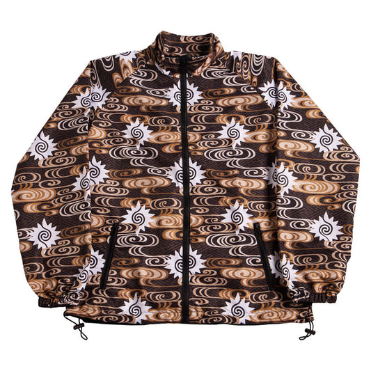 TOMAS TOMAS ZIP-UP JACKET - BLACK/BROWN