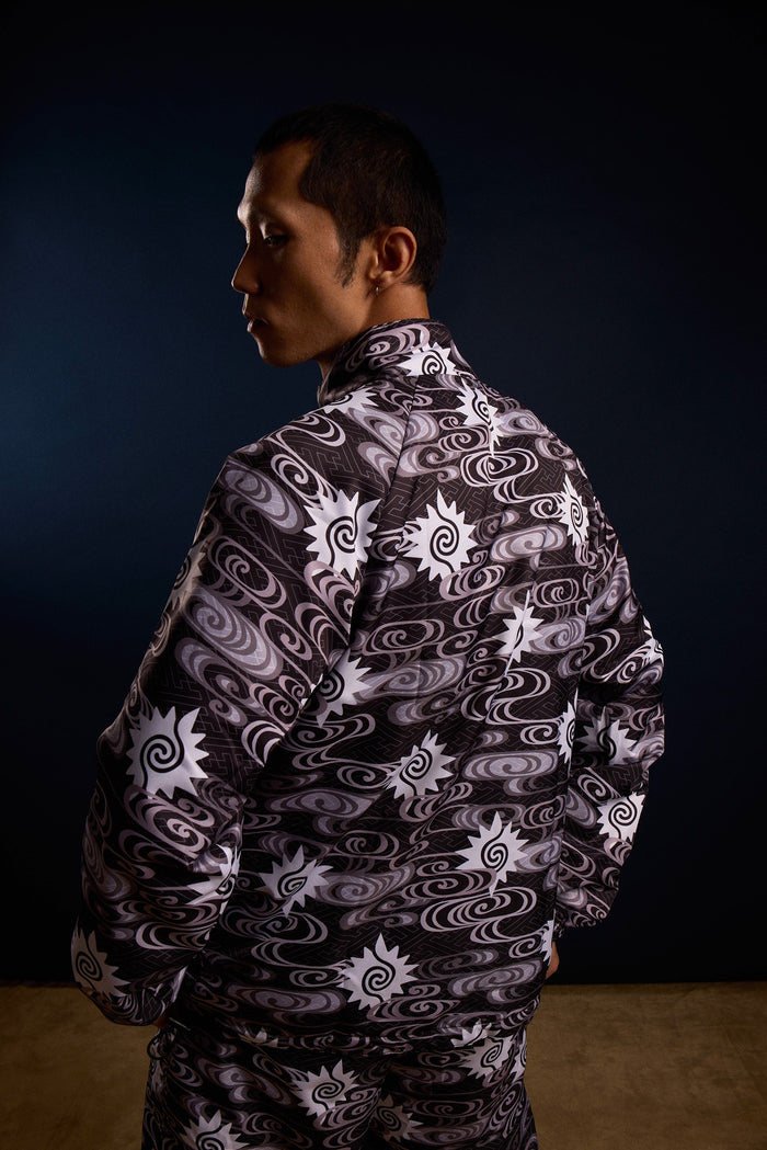 TOMAS TOMAS ZIP-UP JACKET - BLACK/GREY