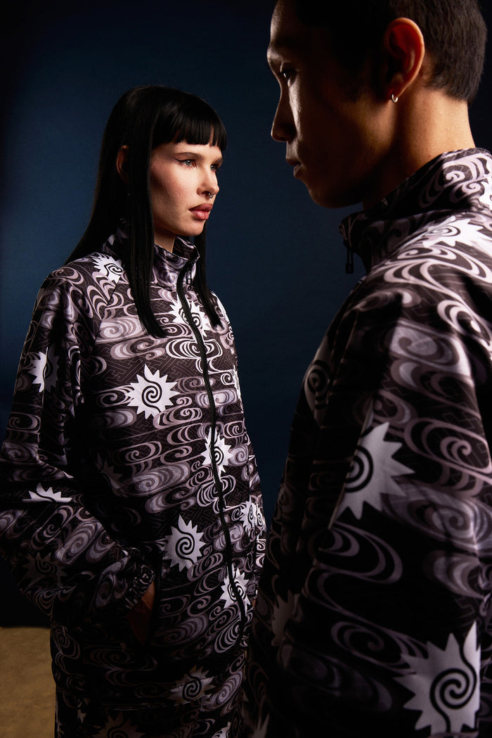 TOMAS TOMAS ZIP-UP JACKET - BLACK/GREY