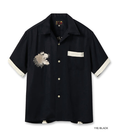 TT39302 SUKA BOWLING SHIRT “ROARING TIGER - BLACK