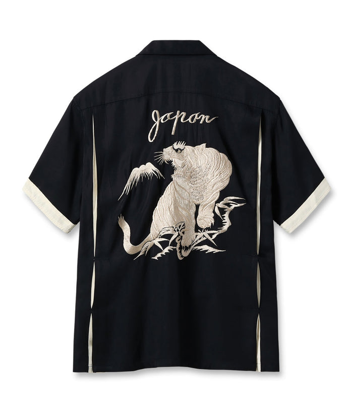 TT39302 SUKA BOWLING SHIRT “ROARING TIGER - BLACK
